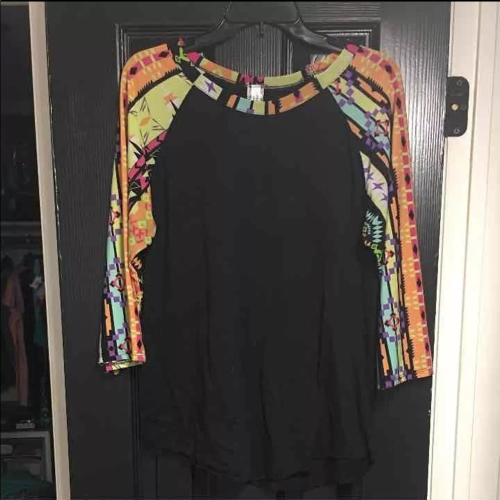 Giddy Up Glamour Aztec Baseball Tee
